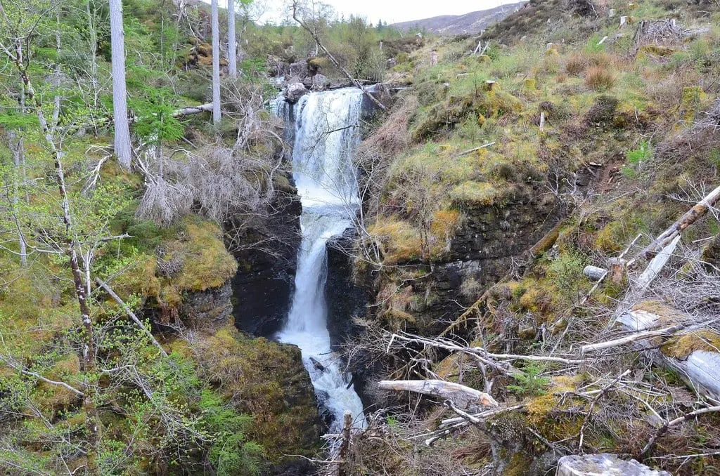 Photo of Victoria Falls, a waterfall near Poolewe in the Wester Ross, Highland, the Scottish Highlands and Islands.