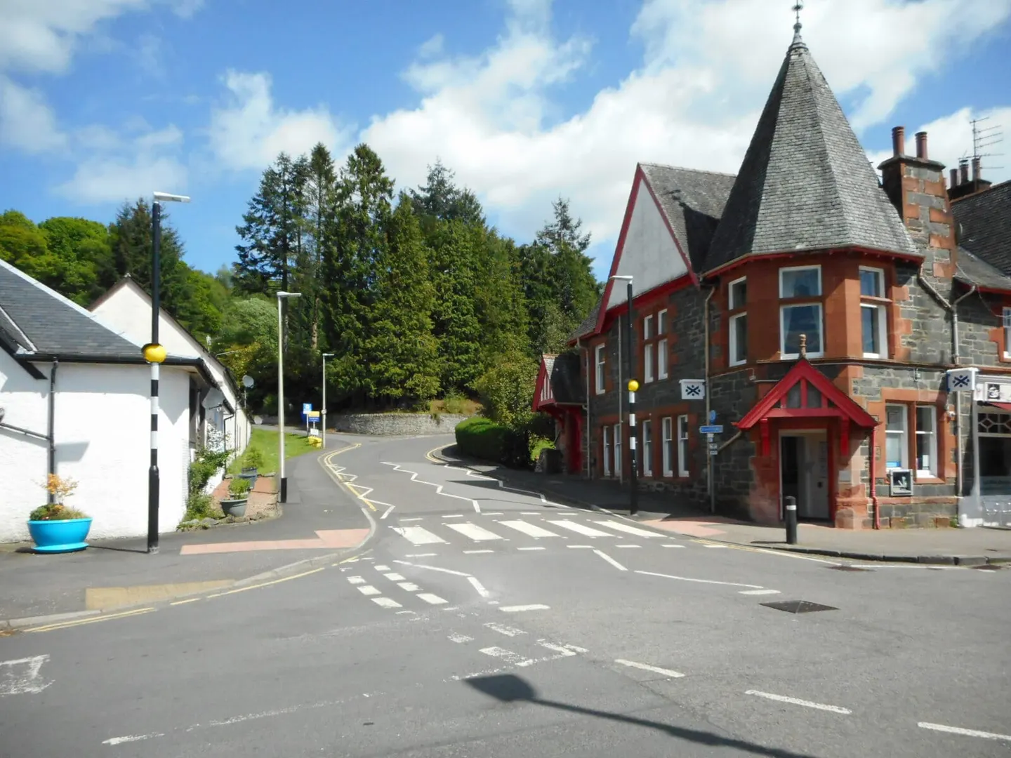Photo of Aberfoyle, a village in Loch Lomond & The Trossachs, Stirling, central Scotland.