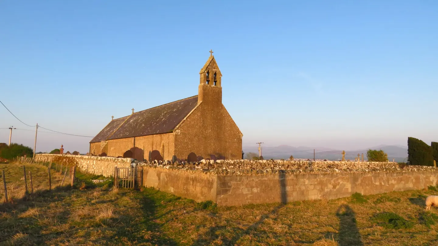 Photo of St Peter's Church, Newborough, a church in Anglesey, north Wales.