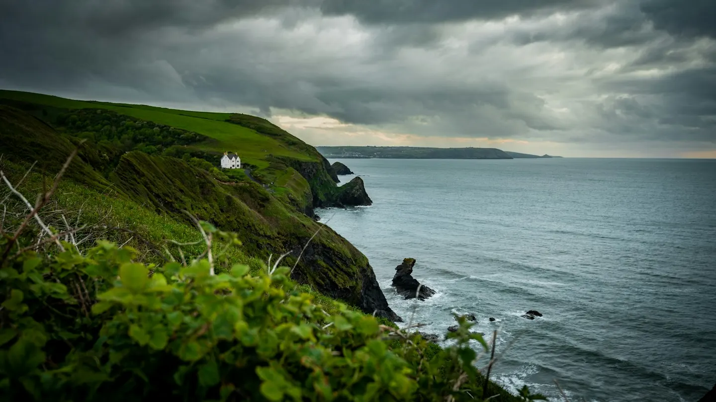 Photo of Llangrannog, a village in Ceredigion, mid Wales.