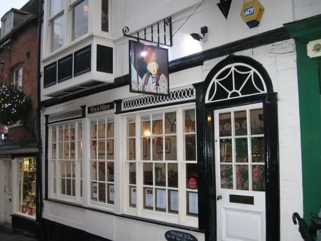 Photo of The Wig & Mitre, a pub in Lincolnshire, central England.