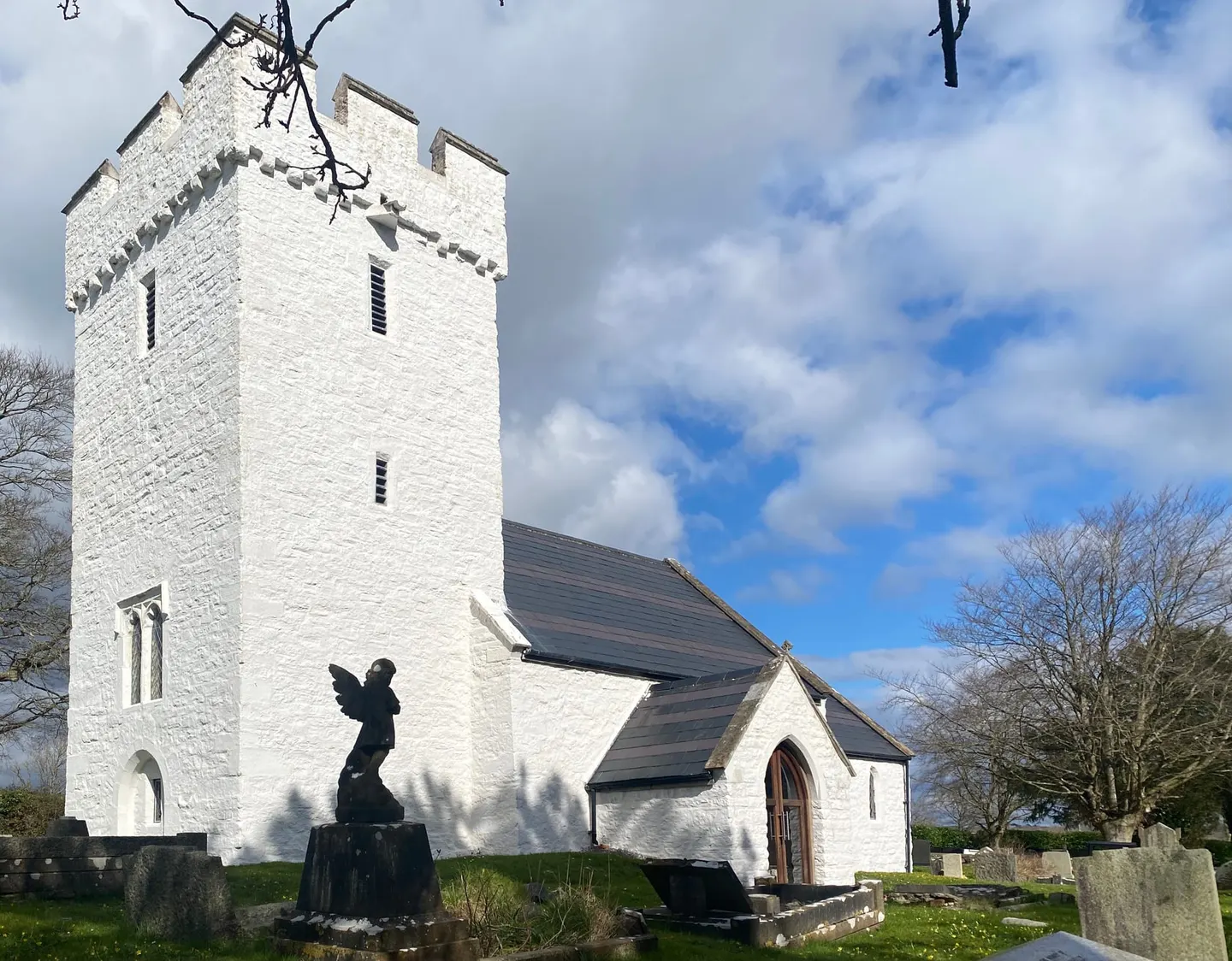 Photo of St Curig's Church, Porthkerry, a church in the Vale of Glamorgan, south east Wales.