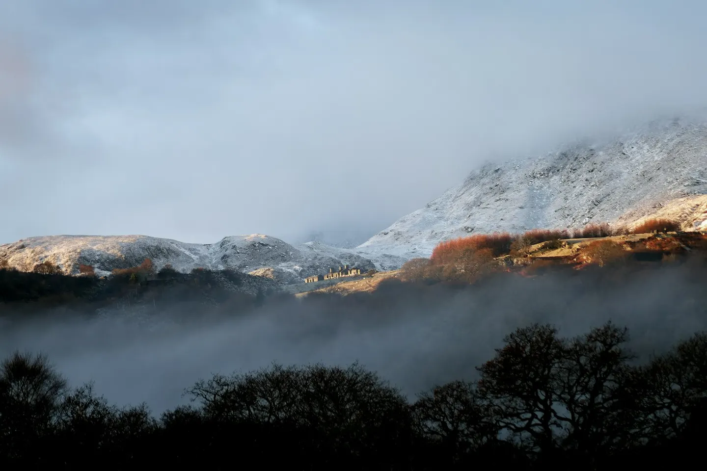 Photo of Capel Curig, a village in Eryri, Conwy, north Wales.
