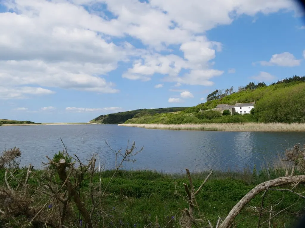 Photo of The Loe, a Lake near Porthleven, Cornwall, south west England.