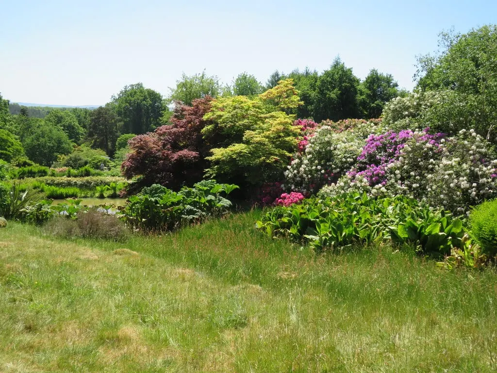 Photo of The High Beeches, a Grade II* registered house & garden near Balcombe in the High Weald, West Sussex, south east England.