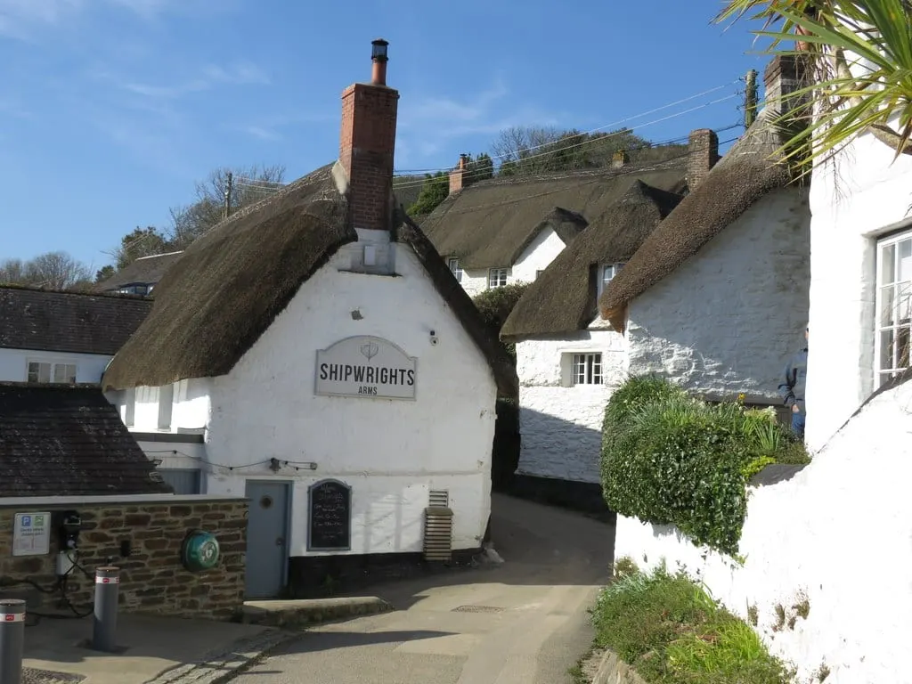 Photo of The Shipwright Arms, a pub near Helford, Cornwall, south west England.