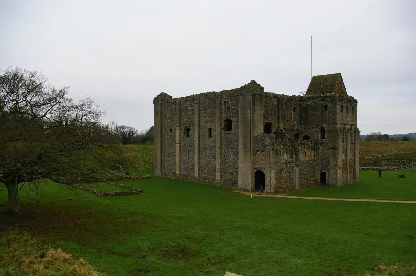 Photo of Castle Rising Castle, a ruined castle near King's Lynn, Norfolk, eastern England.