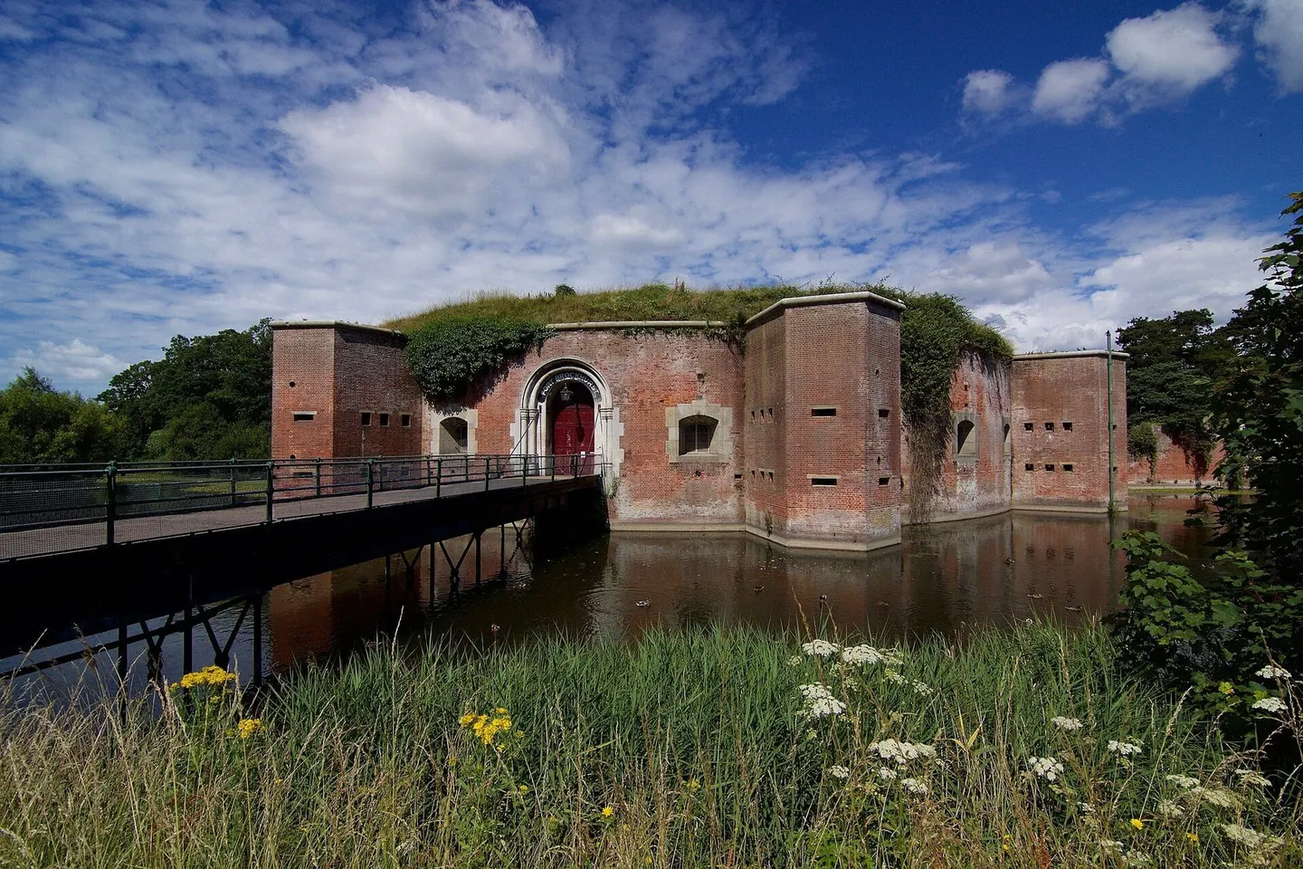 Photo of Fort Brockhurst, an artillery fort near Portsmouth, Hampshire, south east England.