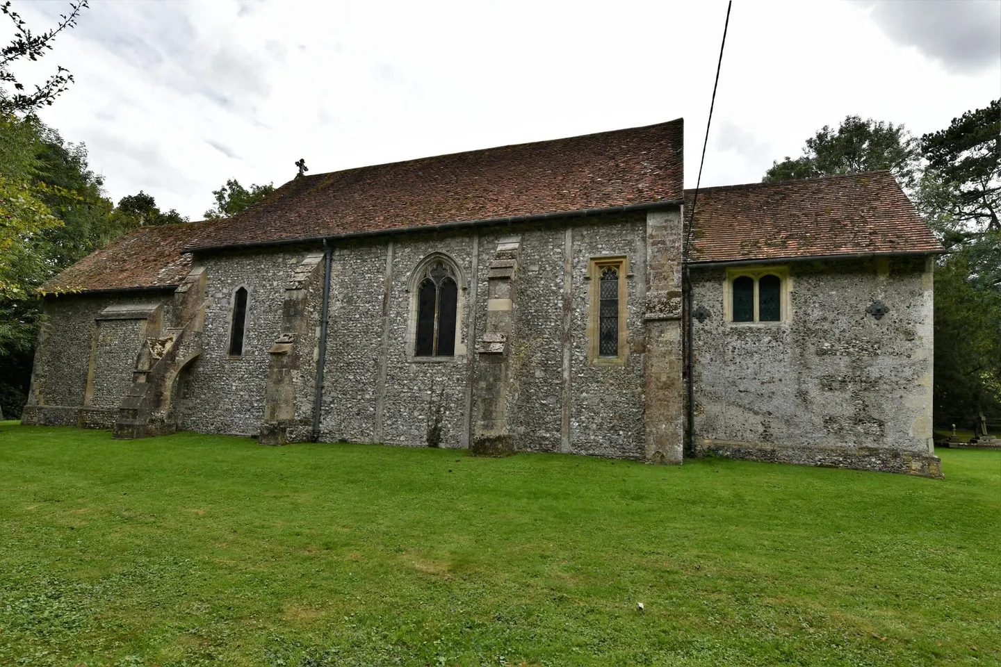 Photo of St Swithun, Headbourne Worthy, a church in Hampshire, south east England.