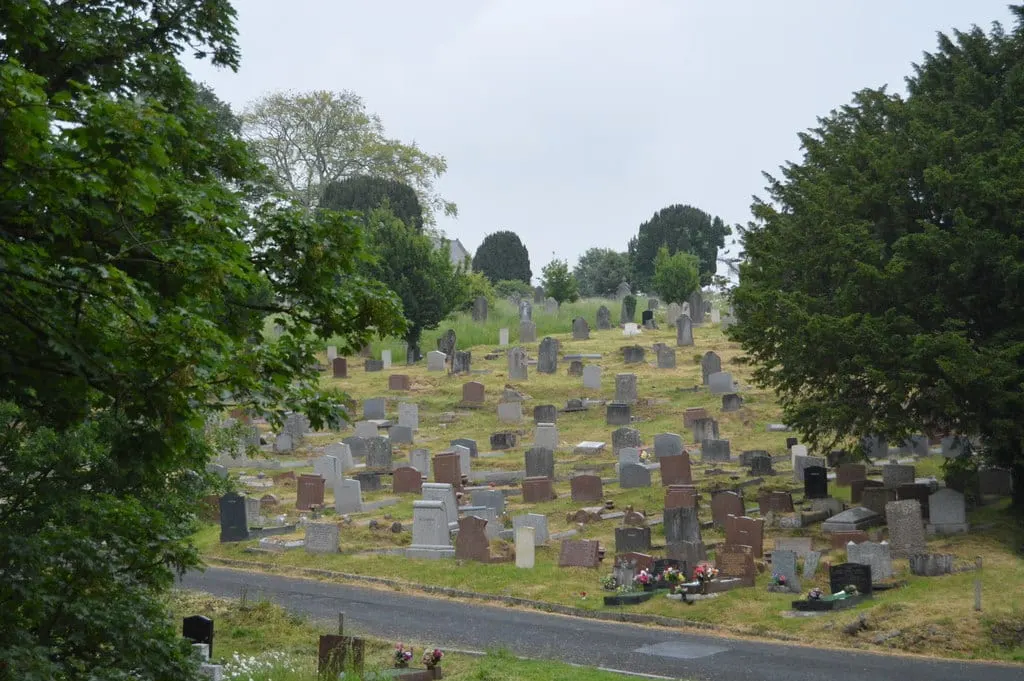 Photo of Ford Park Cemetery, a Grade II* registered house & garden near Plymouth, Devon, south west England.