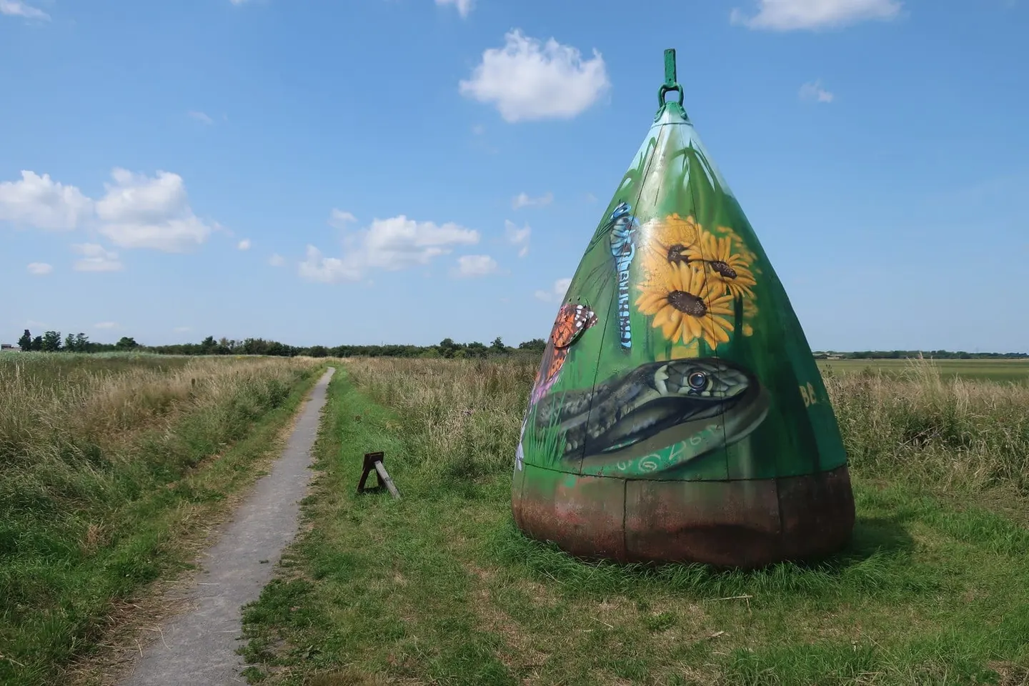 Photo of Frampton Marsh, a nature reserve near Boston, Lincolnshire, central England.