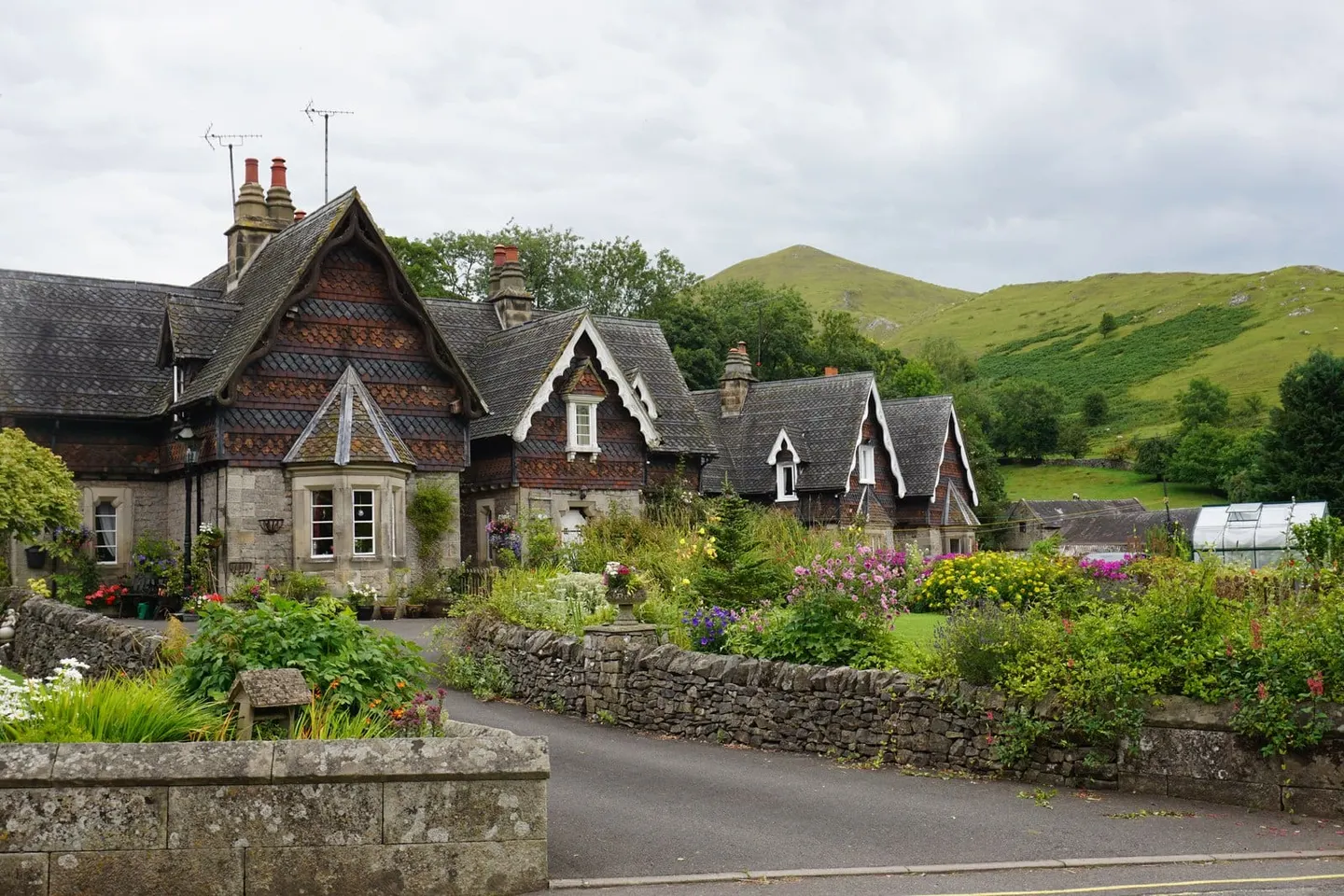 Photo of Ilam, a village in the Peak District, Staffordshire, central England.