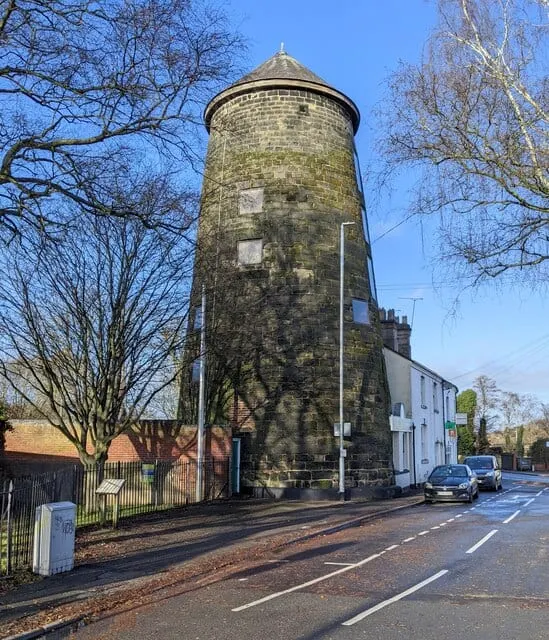 Photo of Broad Eye Windmill, a windmill in Staffordshire, central England.