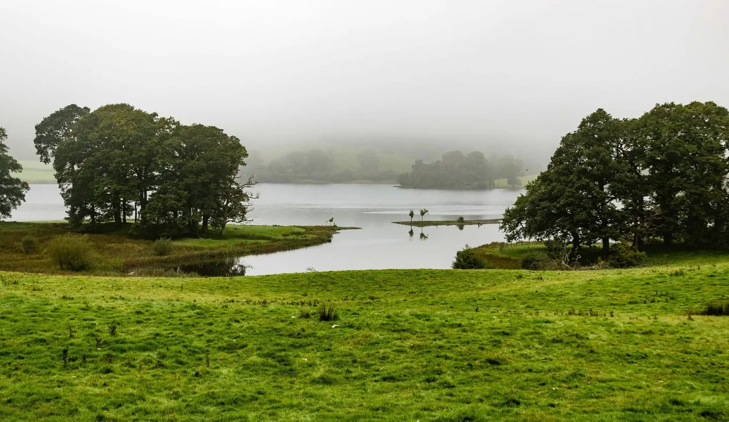 Photo of Esthwaite Water, a Lake near Near Sawrey in the Lake District, Cumbria, north west England.