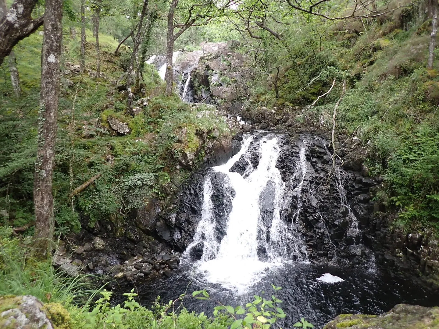 Photo of Rhaeadr Du, a waterfall near Dolgellau in Eryri, Gwynedd, north Wales.