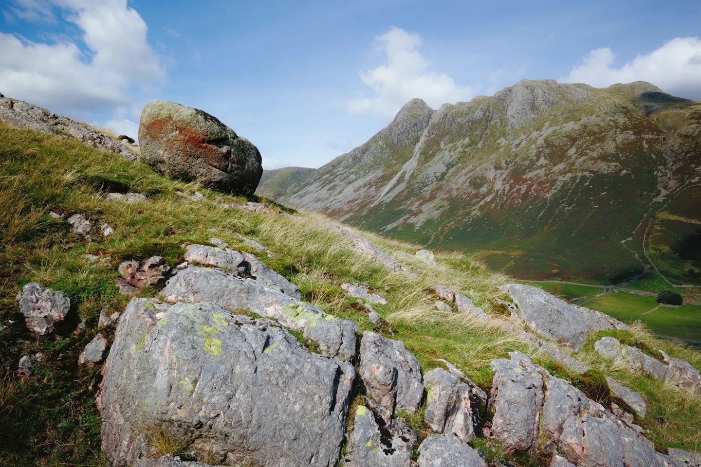 Photo of Langdale Pikes, a Site of Special Scientific Interest near Chapel Stile in the Lake District, Cumbria, north west England.