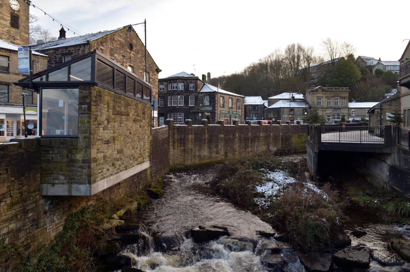 Photo of Holmfirth, a village in West Yorkshire, northern England.