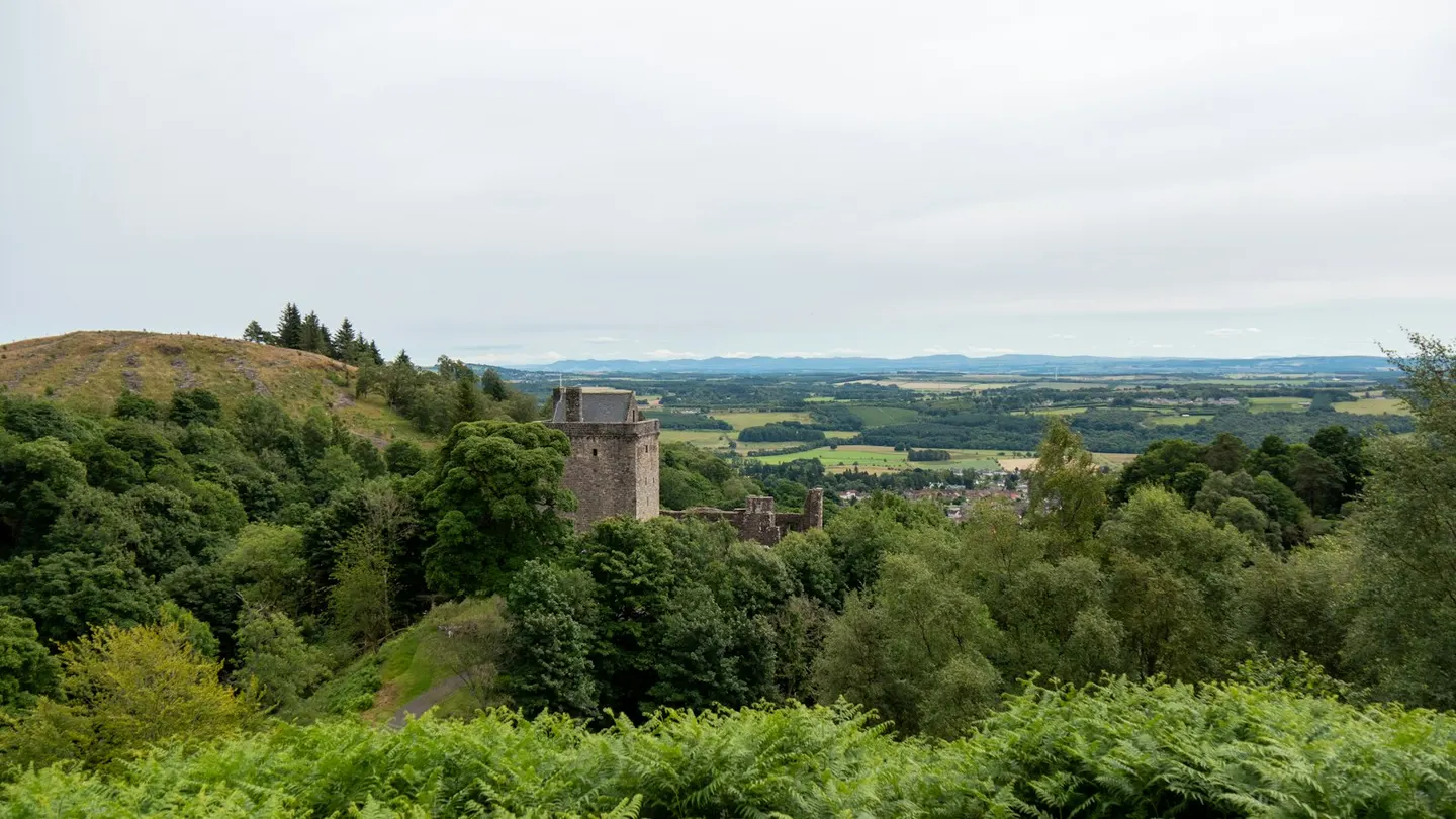 Photo of Castle Campbell, a ruined castle near Dollar, Clackmannanshire, central Scotland.