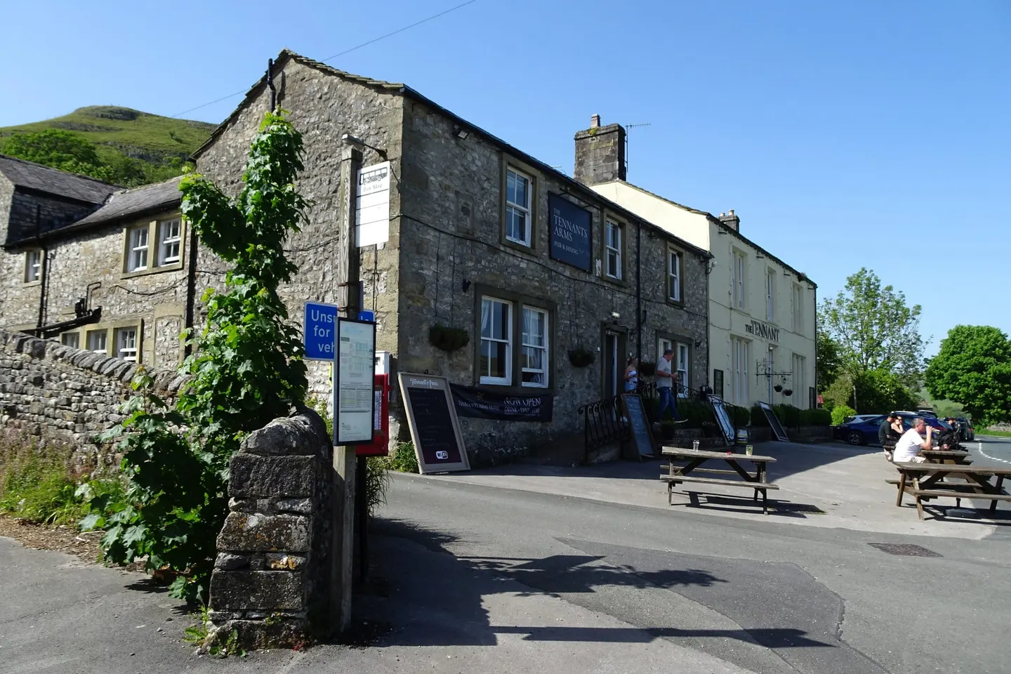 Photo of The Tennant Arms, a pub near Kilnsey in the Yorkshire Dales, North Yorkshire, northern England.
