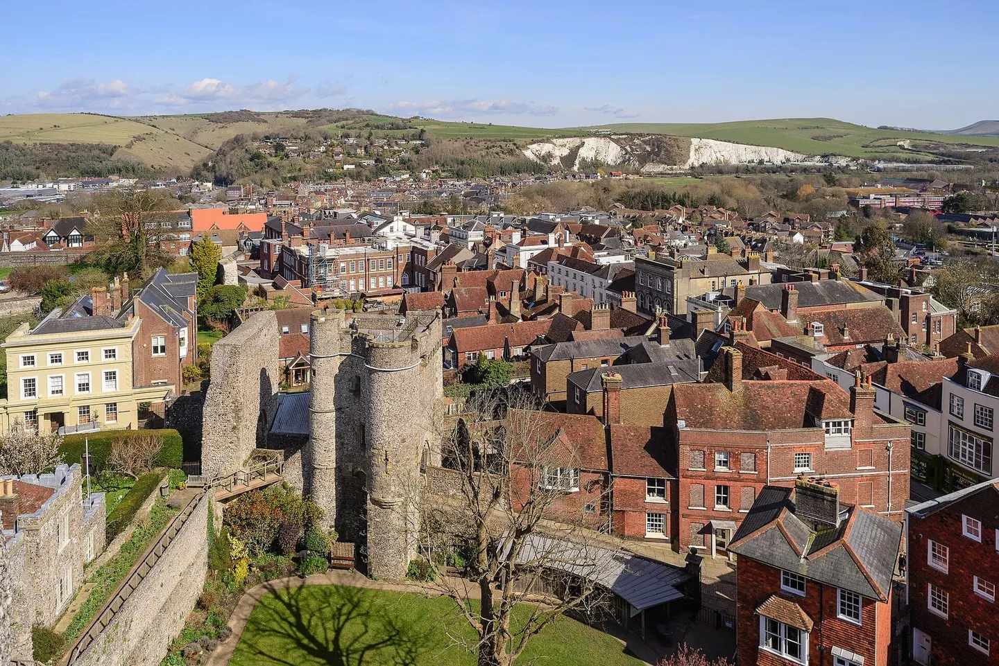 Photo of Lewes, a village in the South Downs, East Sussex, south east England.