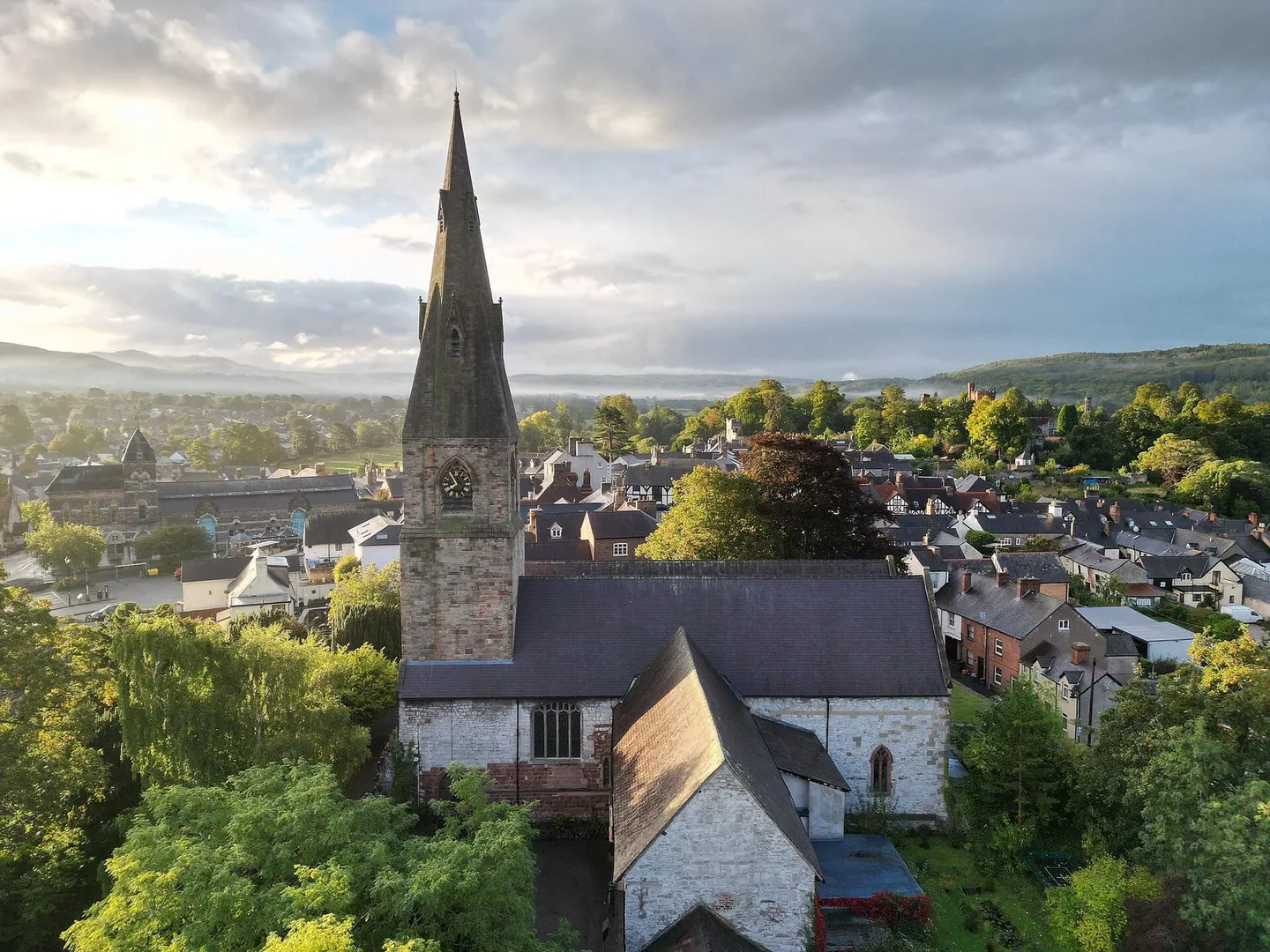 Photo of Ruthin, a village in Denbighshire, north Wales.