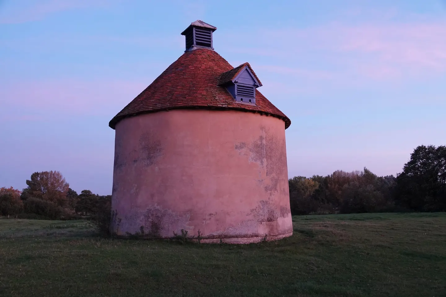 Photo of Kinwarton Dovecote, an ancient site near Alcester, Warwickshire, central England.