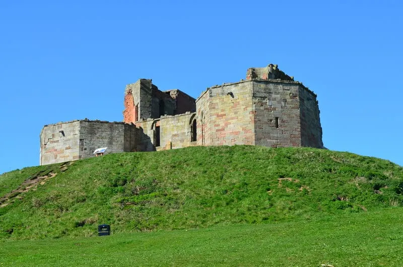 Photo of Stafford Castle, a ruined castle near Haughton, Staffordshire, central England.