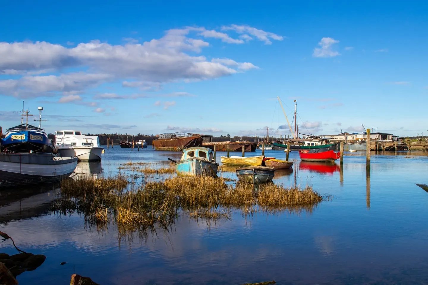 Photo of Pin Mill, a landmark near Harwich, Suffolk, eastern England.
