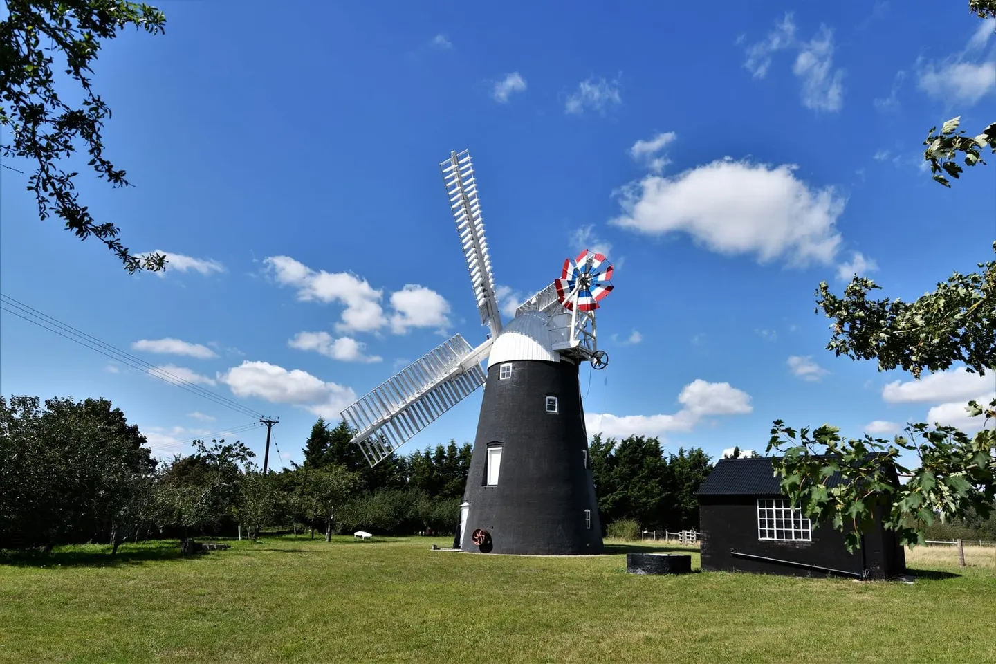 Photo of Thelnetham Windmill, a windmill in Suffolk, eastern England.