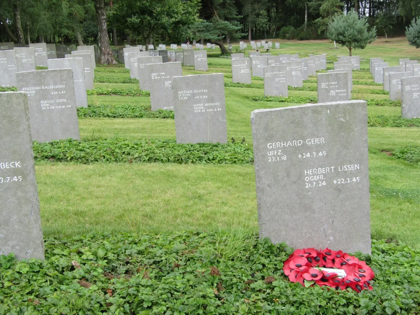 Photo of German Military Cemetery, a Grade I registered house & garden near Milford in Cannock Chase, Staffordshire, central England.