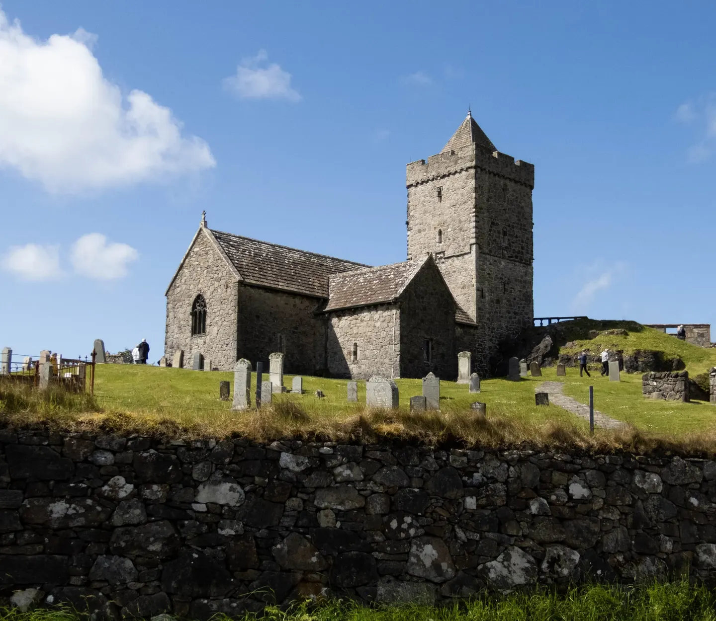 Photo of St Clement's Church, Rodel, a church in South Lewis, Harris and North Uist, Na h-Eileanan Siar, the Scottish Highlands and Islands.