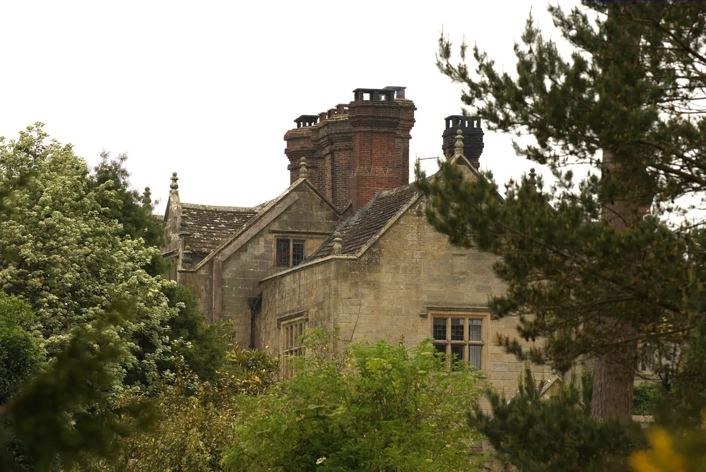 Photo of Gravetye Manor, a restaurant near West Hoathly in the High Weald, West Sussex, south east England.