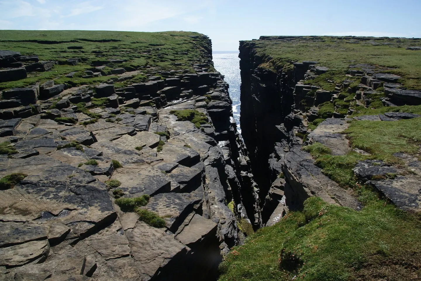 Photo of Ramni Geo, a chambered tomb near Pierowall, the Orkney Islands, the Scottish Highlands and Islands.