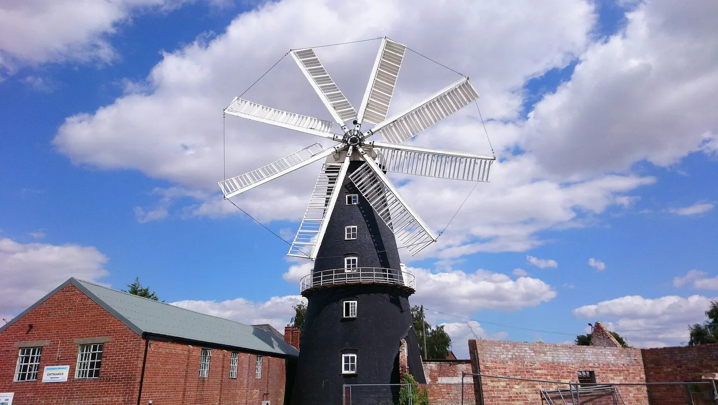 Photo of Heckington Windmill, a windmill in Lincolnshire, central England.