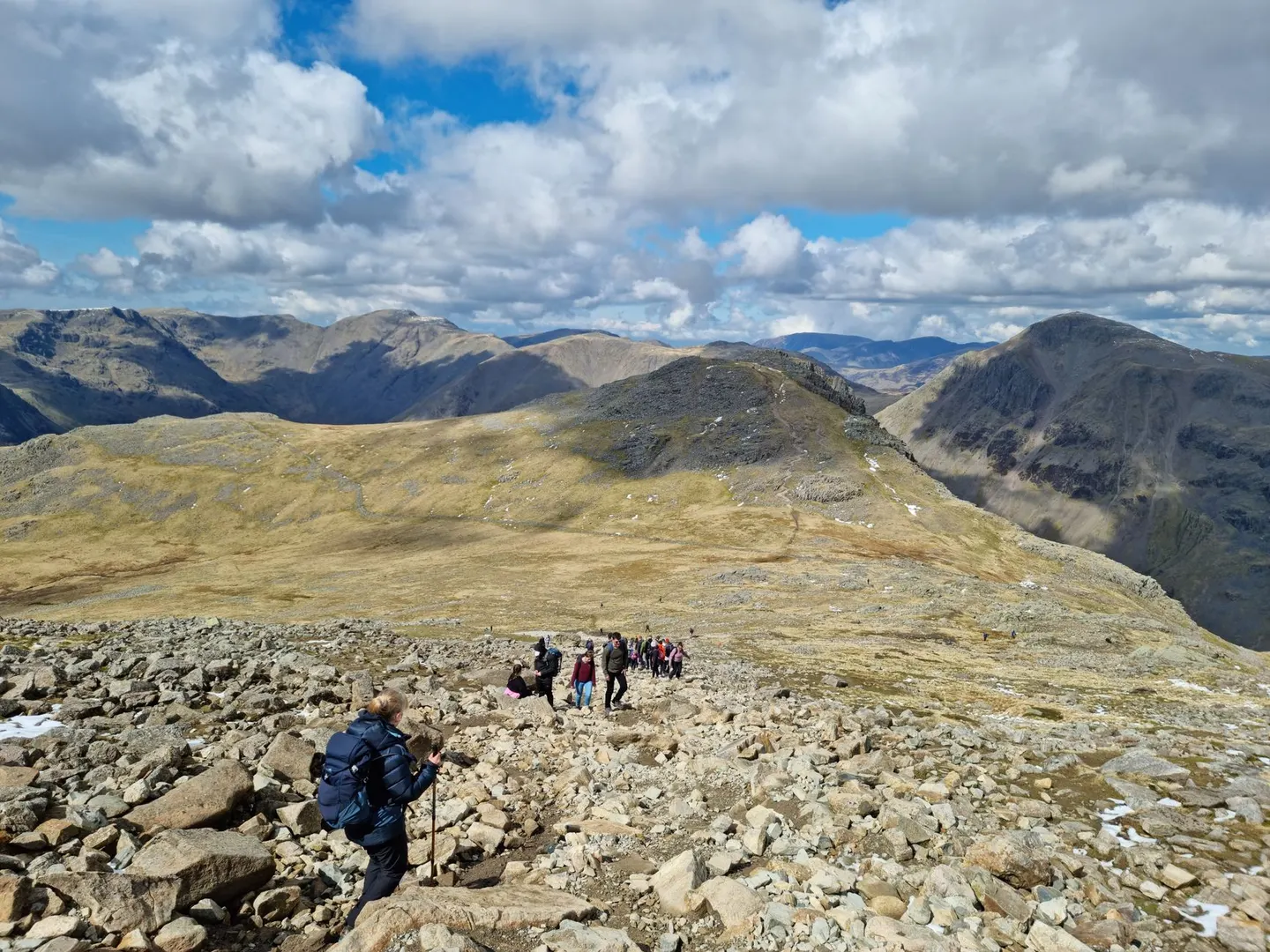 Photo: Scafell Pike, a 978m Lake District fell near Wasdale Head, Cumbria, north west England.