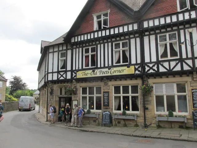 Photo of The Old Poets' Corner, a pub near Ashover, Derbyshire, central England.