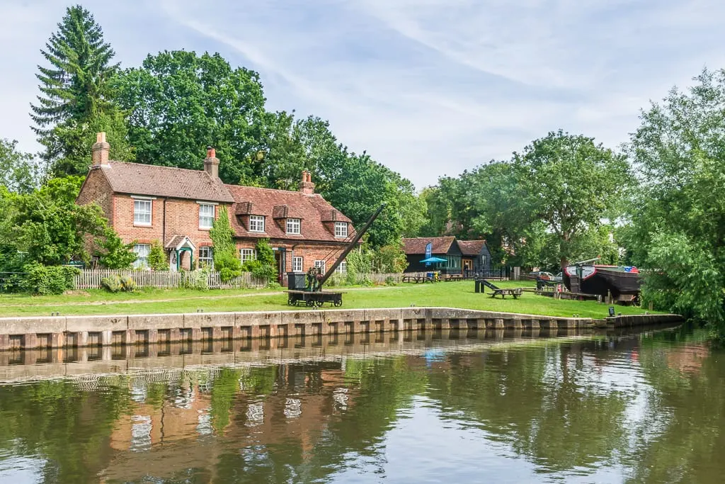 Photo of Dapdune Wharf, a visitor attraction near Chilworth, Surrey, south east England.