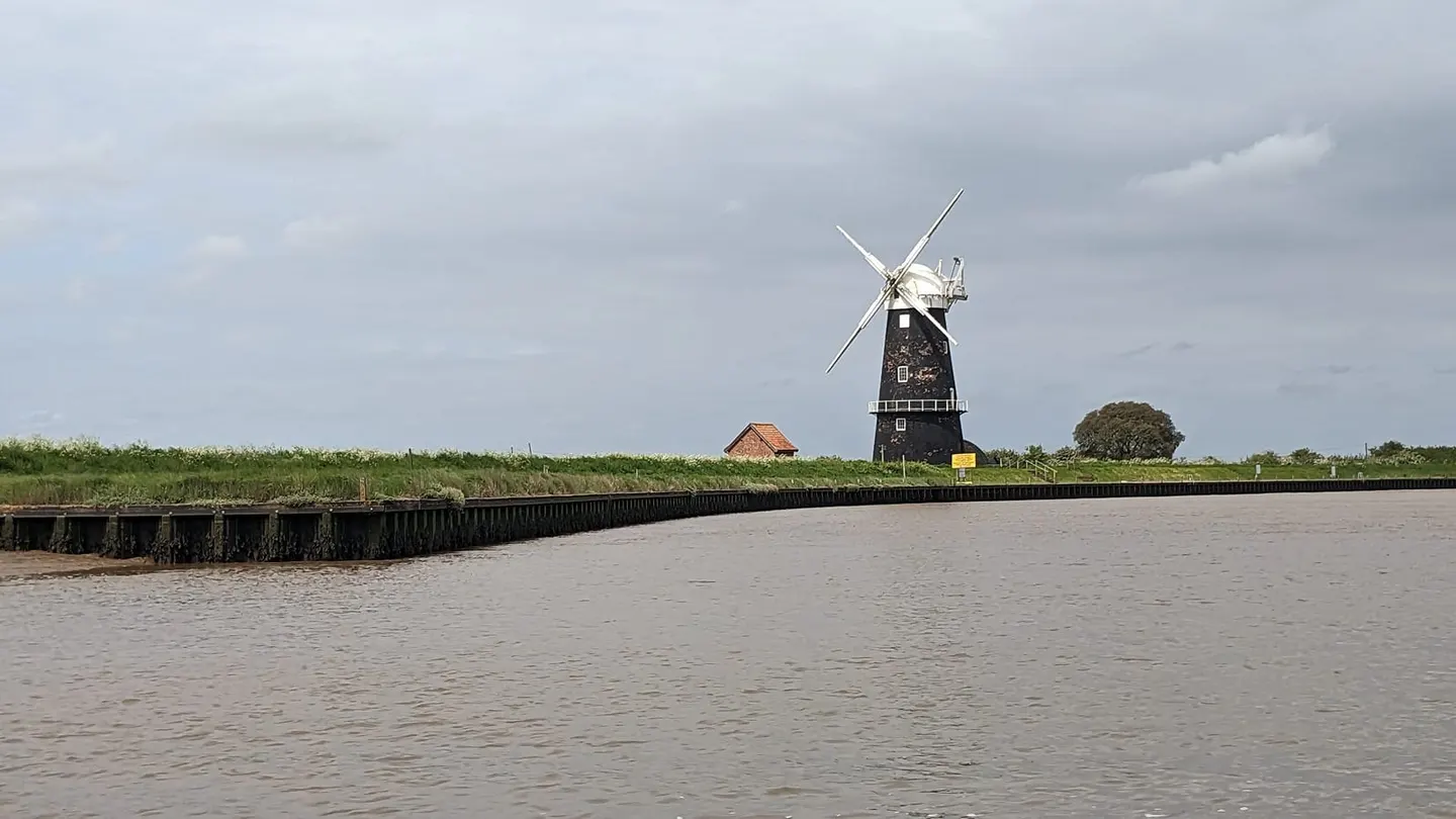 Photo of Berney Arms Windmill, a windmill near Reedham in the Broads, Norfolk, eastern England.
