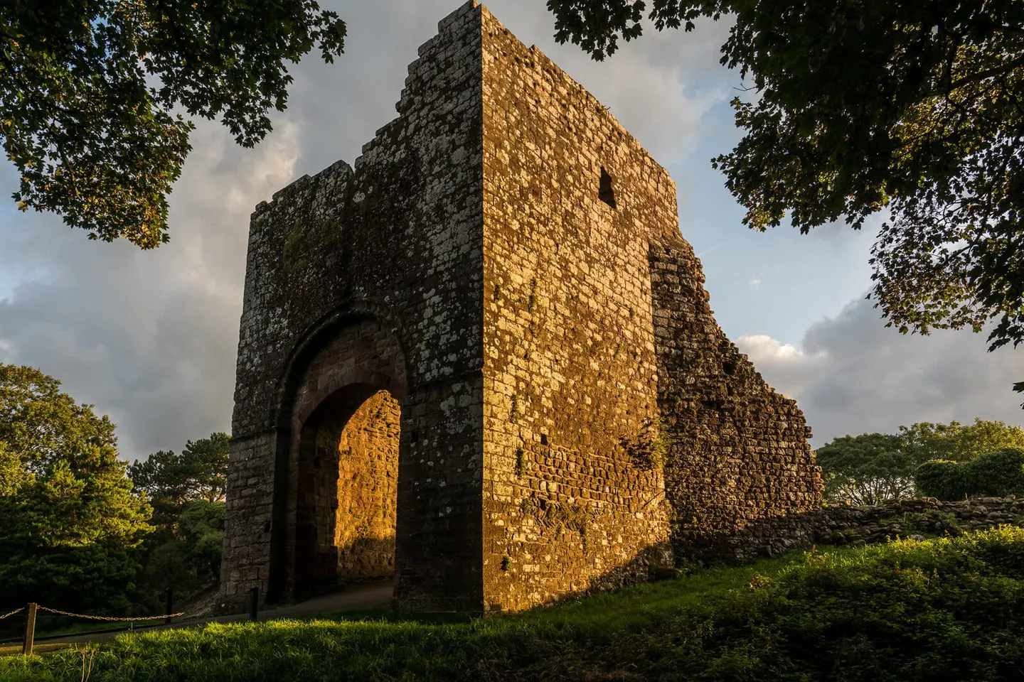 Photo of Egremont Castle, a ruined castle near St Bees, Cumbria, north west England.