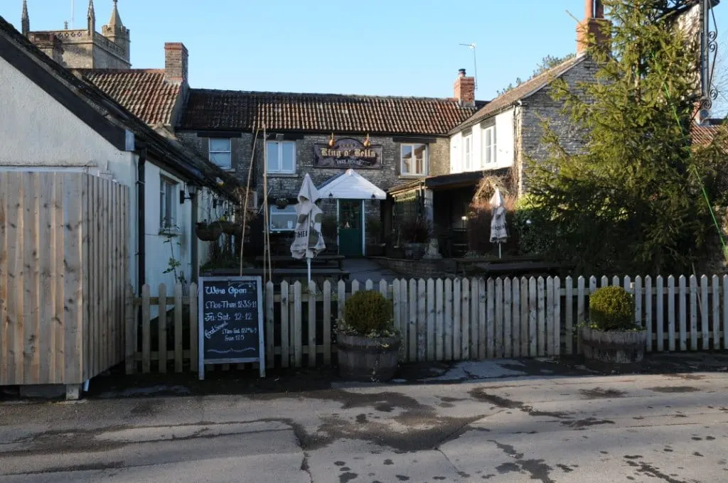 Photo of Ring O' Bells, a pub near Hinton Blewett, Somerset, south west England.