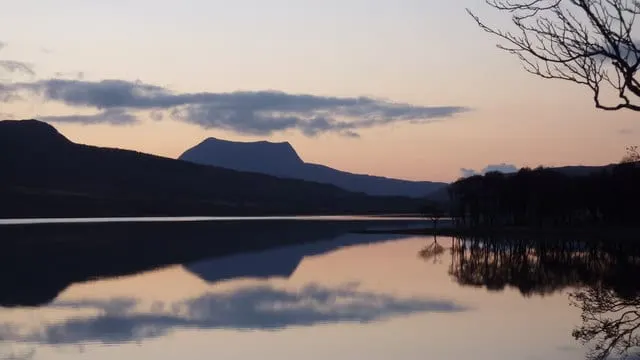 Photo of Loch Achall, a loch near Ullapool, Highland, the Scottish Highlands and Islands.