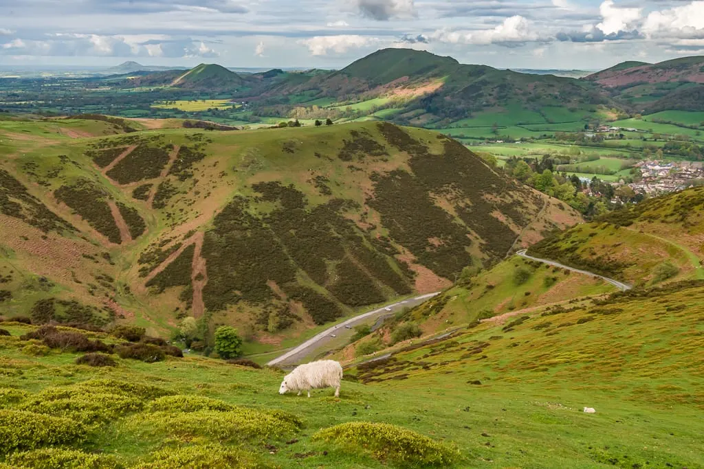 Photo: Carding Mill Valley, a viewpoint near Church Stretton, Shropshire, central England.