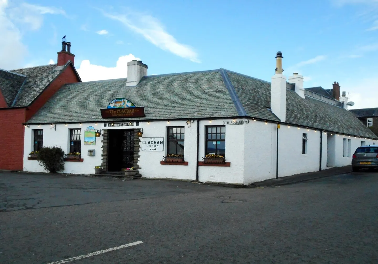 Photo of The Clachan Inn, a pub near Drymen in Loch Lomond & The Trossachs, Stirling, central Scotland.