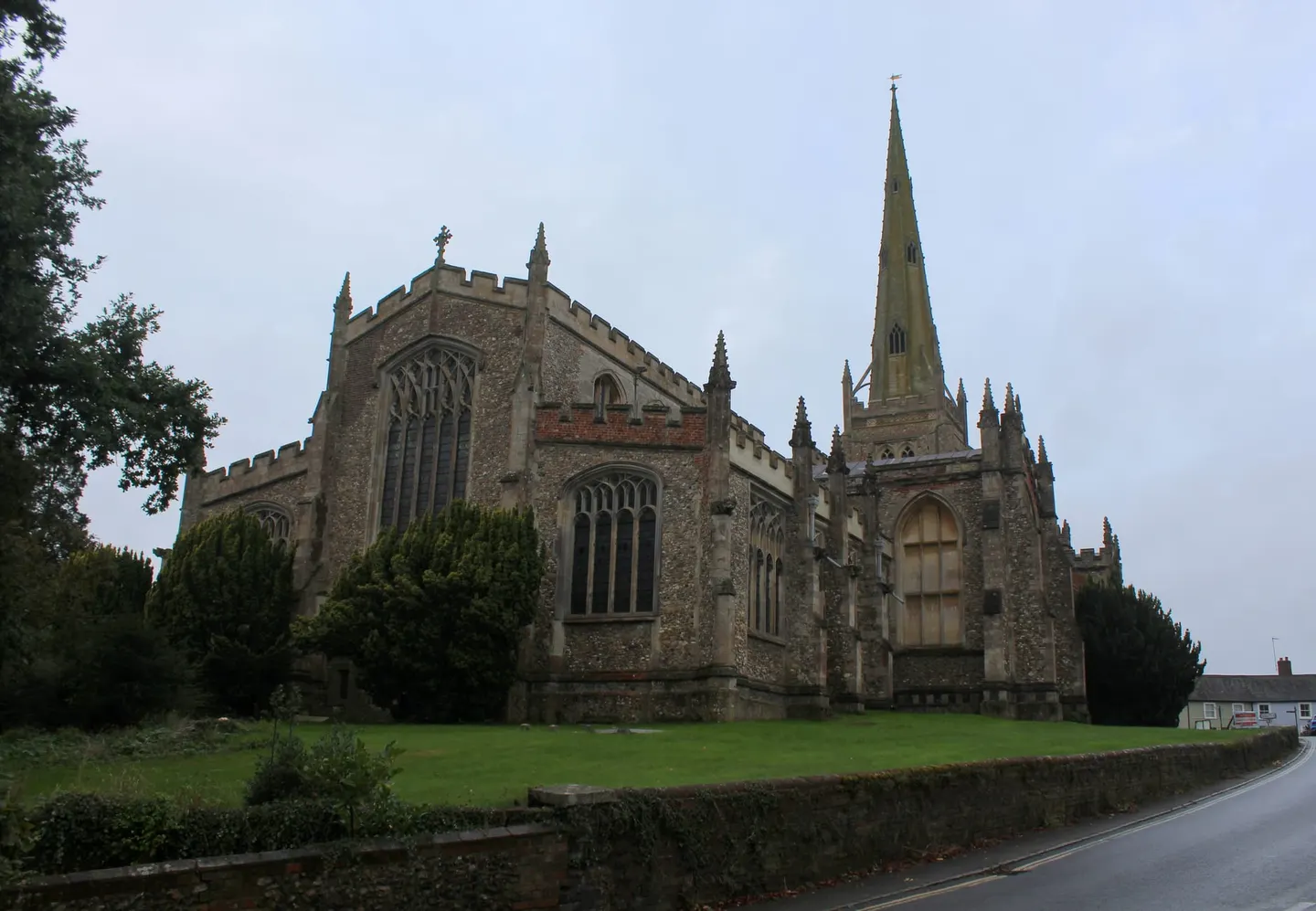 Photo of Thaxted Parish Church, a church in Essex, eastern England.