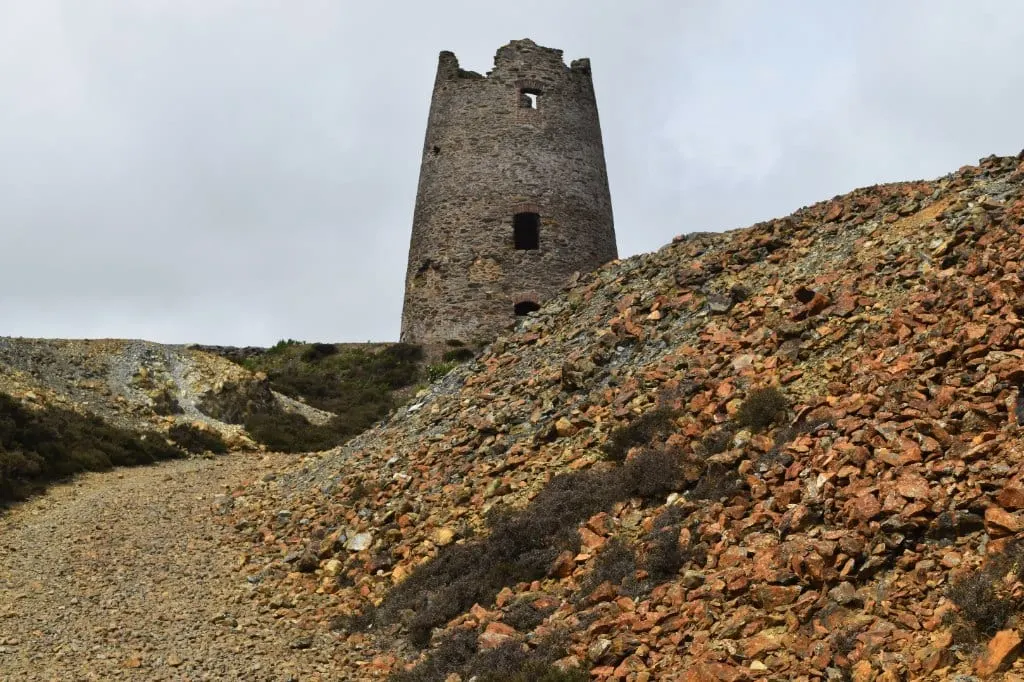Photo of Parys Mountain, a landmark near Amlwch, Anglesey, north Wales.