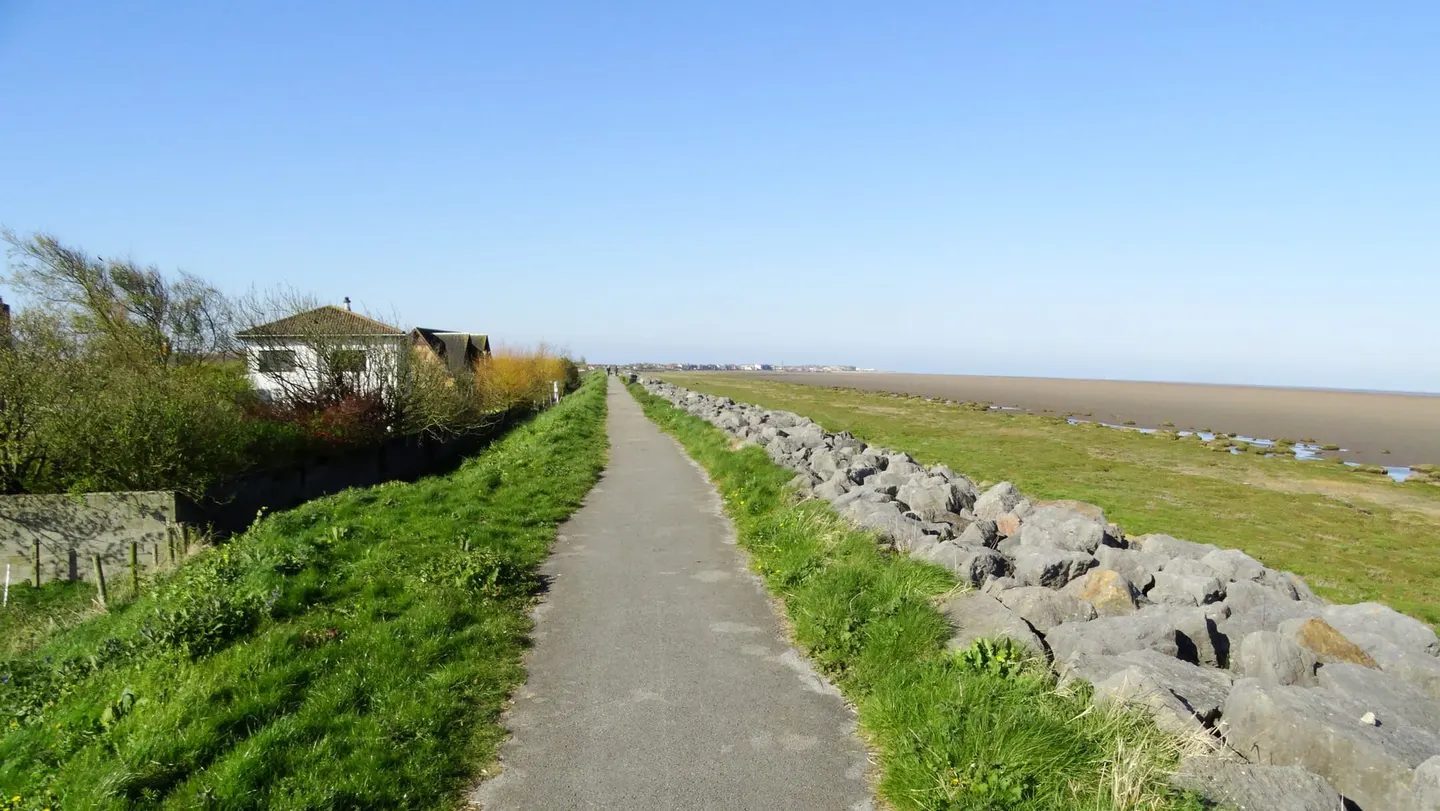 Photo of Knott End-on-Sea, a village in Lancashire, north west England.