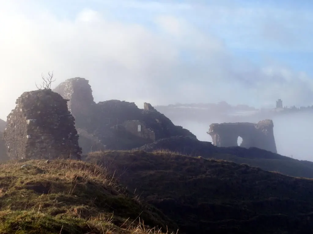 Photo of Castell Dryslwyn, a ruined castle near Llandeilo, Carmarthenshire, south west Wales.
