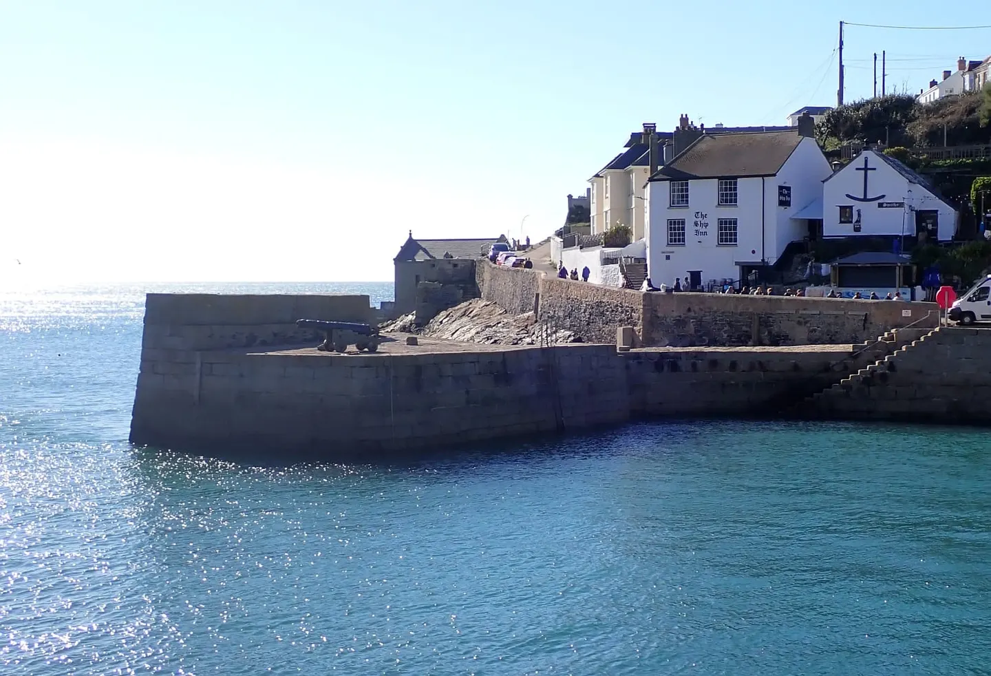 Photo of The Ship Inn, Porthleven, a pub in Cornwall, south west England.