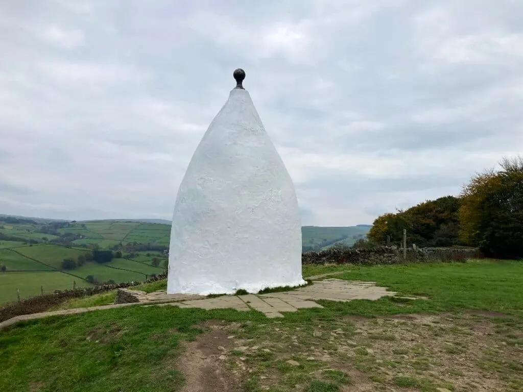 Photo of White Nancy, a folly near Bollington, Cheshire, north west England.
