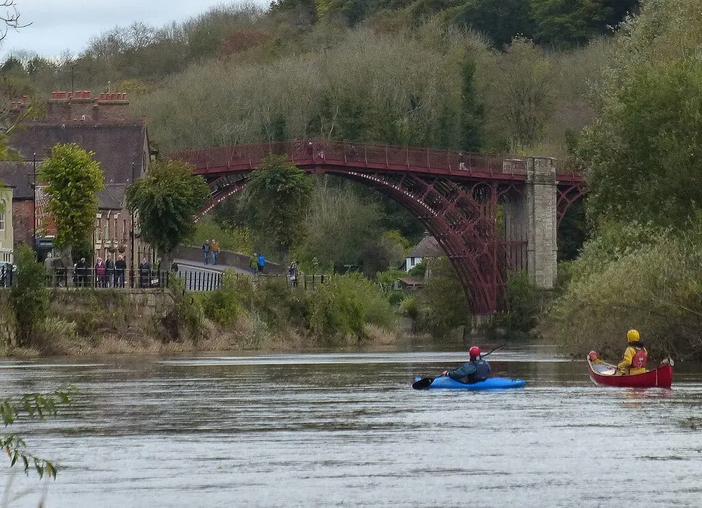 Photo of River Severn at Ironbridge, a swimming spot in Shropshire, central England.